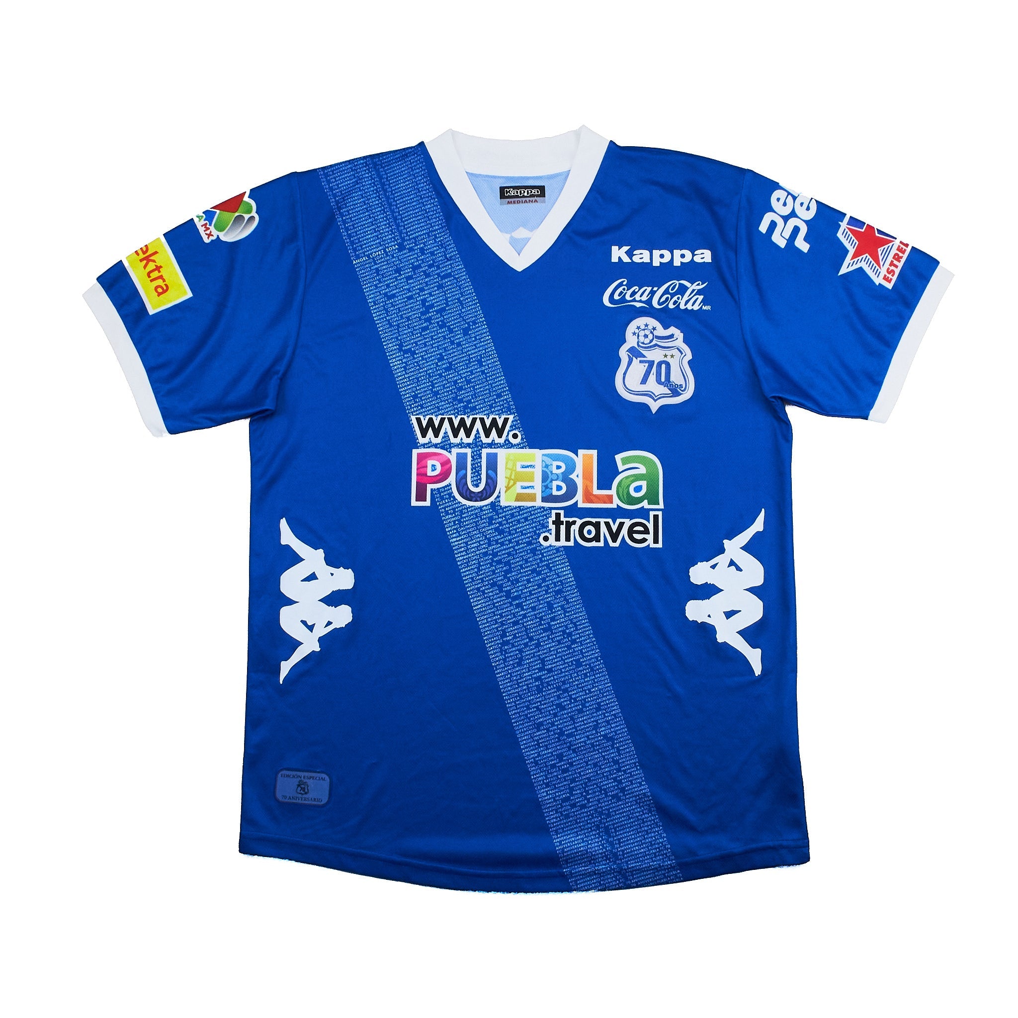 Buy 2014 Puebla *70th Anniversary* Special Edition Shirt (M) Kappa ~ Free worldwide shipping ~ Authentic Vintage Football Shirts from Cult Kits
