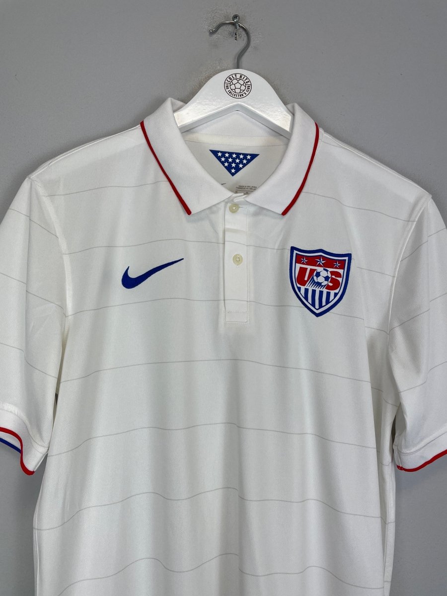 2014 USA HOME SHIRT (M) NIKE - Cult Kits - Medium - Buy Vintage Football Shirts, Authentic Retro Football Shirts For Sale, Classic Football Shirts & Soccer Jersey
