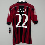 Shop 2014/15 AC MILAN KAKA #22 *BNWT* HOME SHIRT (L) ADIDAS, classic football shirts, vintage football shirts & retro soccer jerseys at Cult Kits