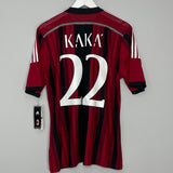 Shop 2014/15 AC MILAN KAKA #22 *BNWT* HOME SHIRT (L) ADIDAS, classic football shirts, vintage football shirts & retro soccer jerseys at Cult Kits