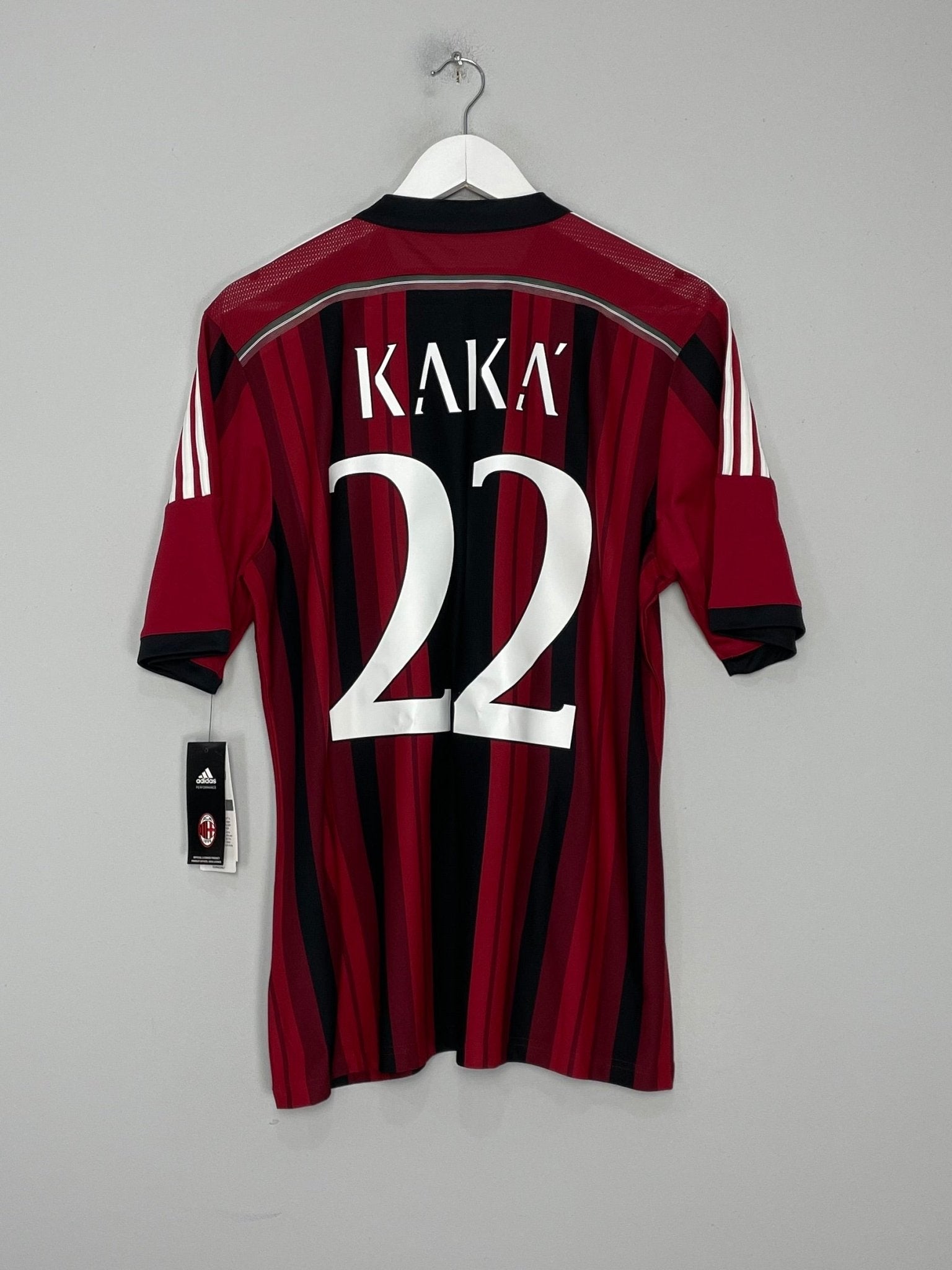 Shop 2014/15 AC MILAN KAKA #22 *BNWT* HOME SHIRT (L) ADIDAS, classic football shirts, vintage football shirts & retro soccer jerseys at Cult Kits