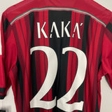 Shop 2014/15 AC MILAN KAKA #22 *BNWT* HOME SHIRT (L) ADIDAS, classic football shirts, vintage football shirts & retro soccer jerseys at Cult Kits