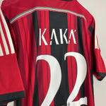 Shop 2014/15 AC MILAN KAKA #22 HOME SHIRT (L) ADIDAS, classic football shirts, vintage football shirts & retro soccer jerseys at Cult Kits