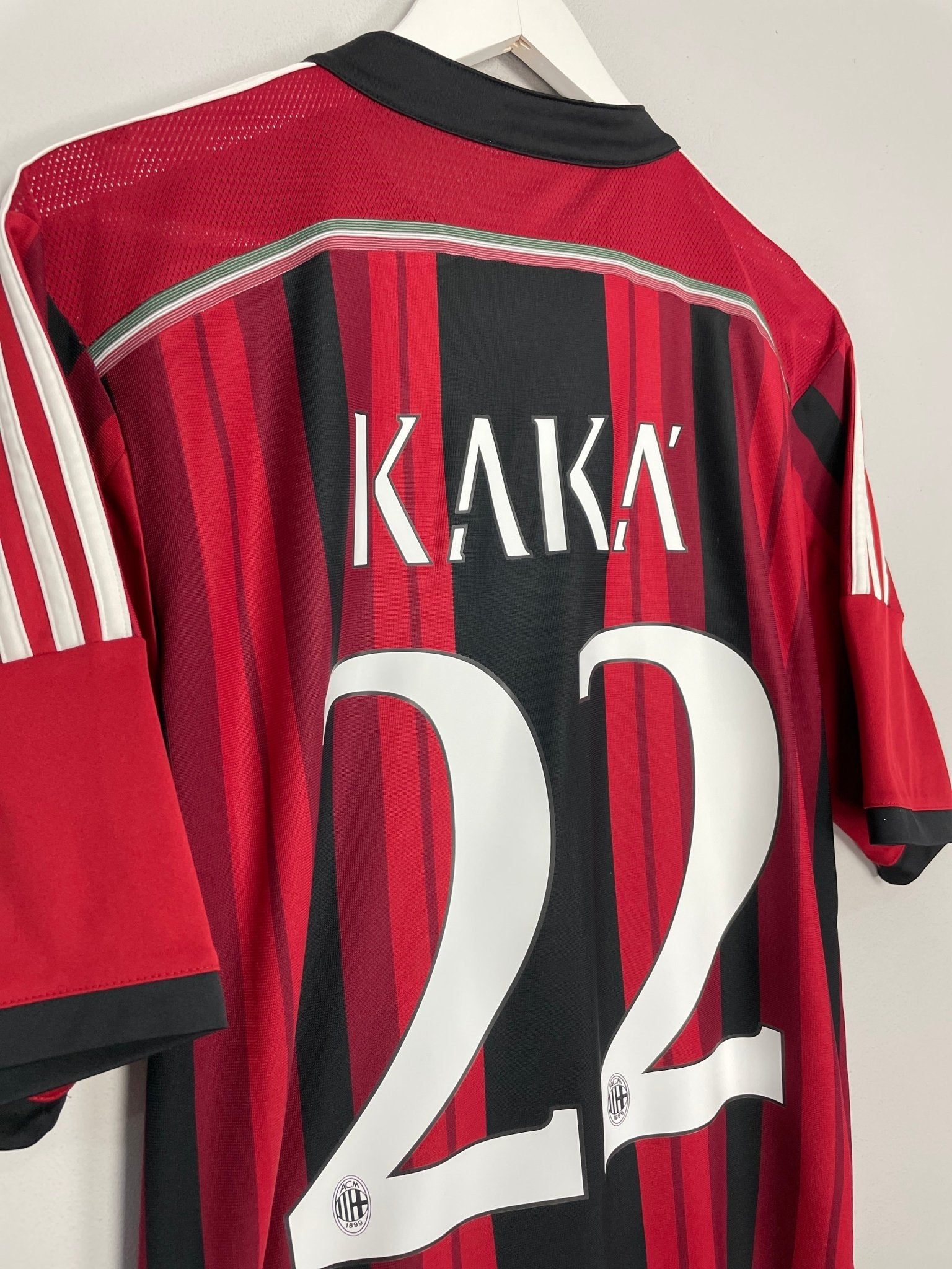 Shop 2014/15 AC MILAN KAKA #22 HOME SHIRT (L) ADIDAS, classic football shirts, vintage football shirts & retro soccer jerseys at Cult Kits