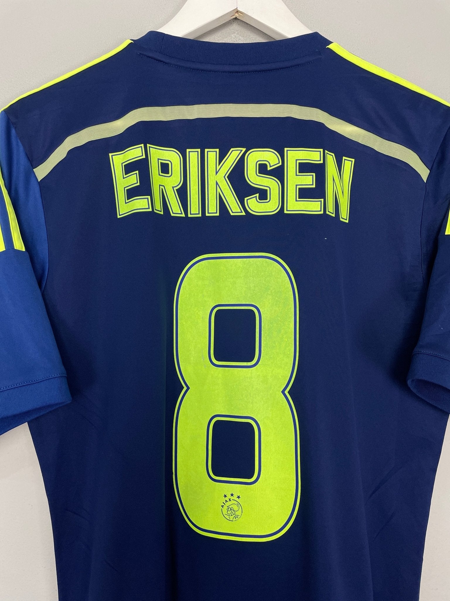 Shop 2014/15 AJAX ERIKSEN #8 AWAY SHIRT (M) ADIDAS, classic football shirts, vintage football shirts & retro soccer jerseys at Cult Kits