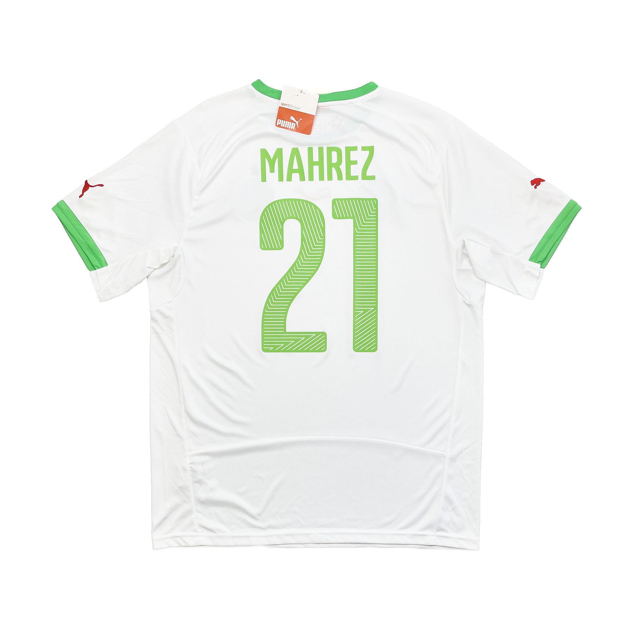Buy 2014/15 Algeria Mahrez 21 *BNWT* Home Shirt (XL) Puma ~ Free worldwide shipping ~ Authentic Vintage Football Shirts from Cult Kits