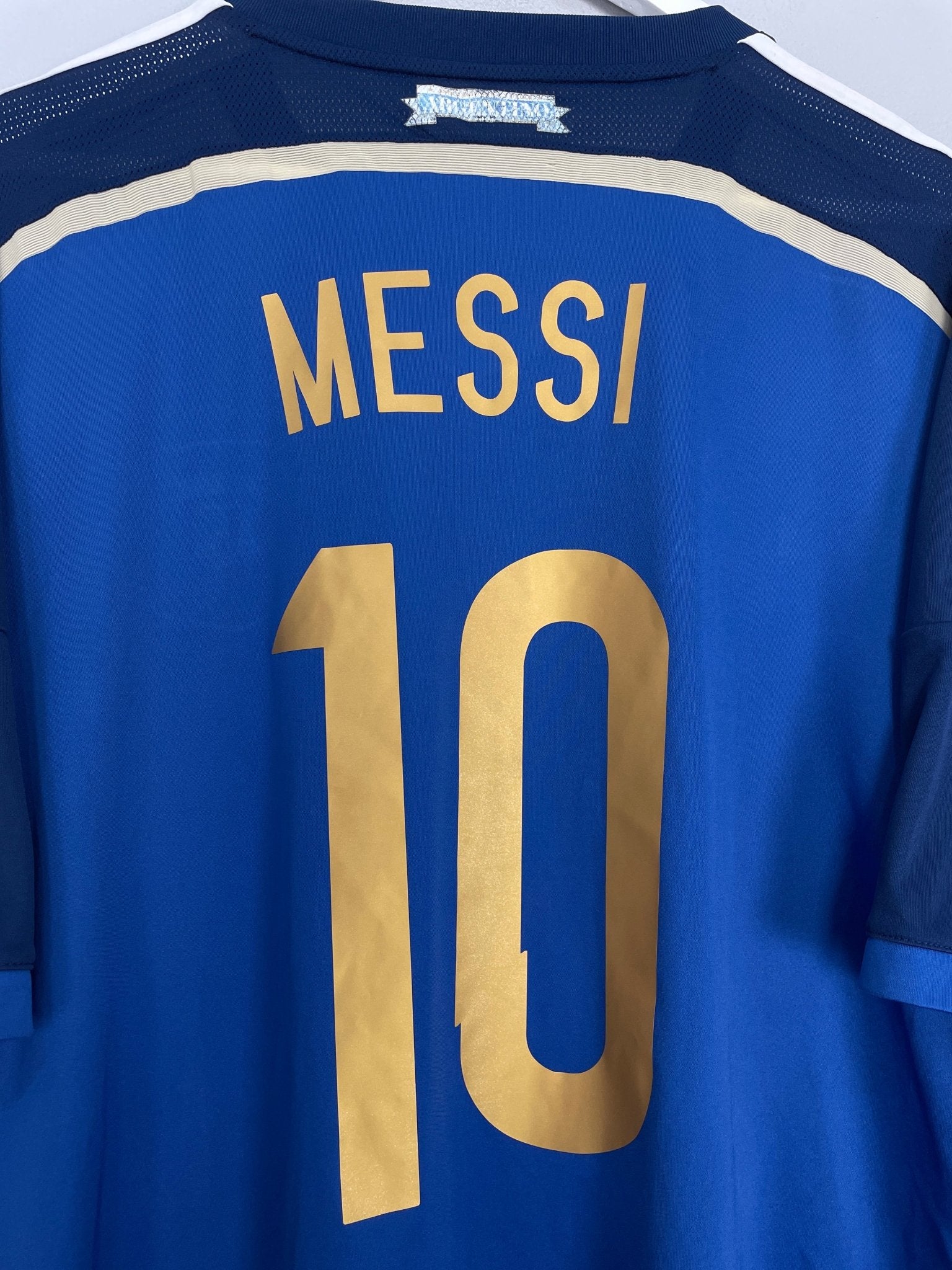 Shop 2014/15 ARGENTINA MESSI #10 AWAY SHIRT (XL) ADIDAS, classic football shirts, vintage football shirts & retro soccer jerseys at Cult Kits