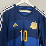 Shop 2014/15 ARGENTINA MESSI #10 AWAY SHIRT (XL) ADIDAS, classic football shirts, vintage football shirts & retro soccer jerseys at Cult Kits
