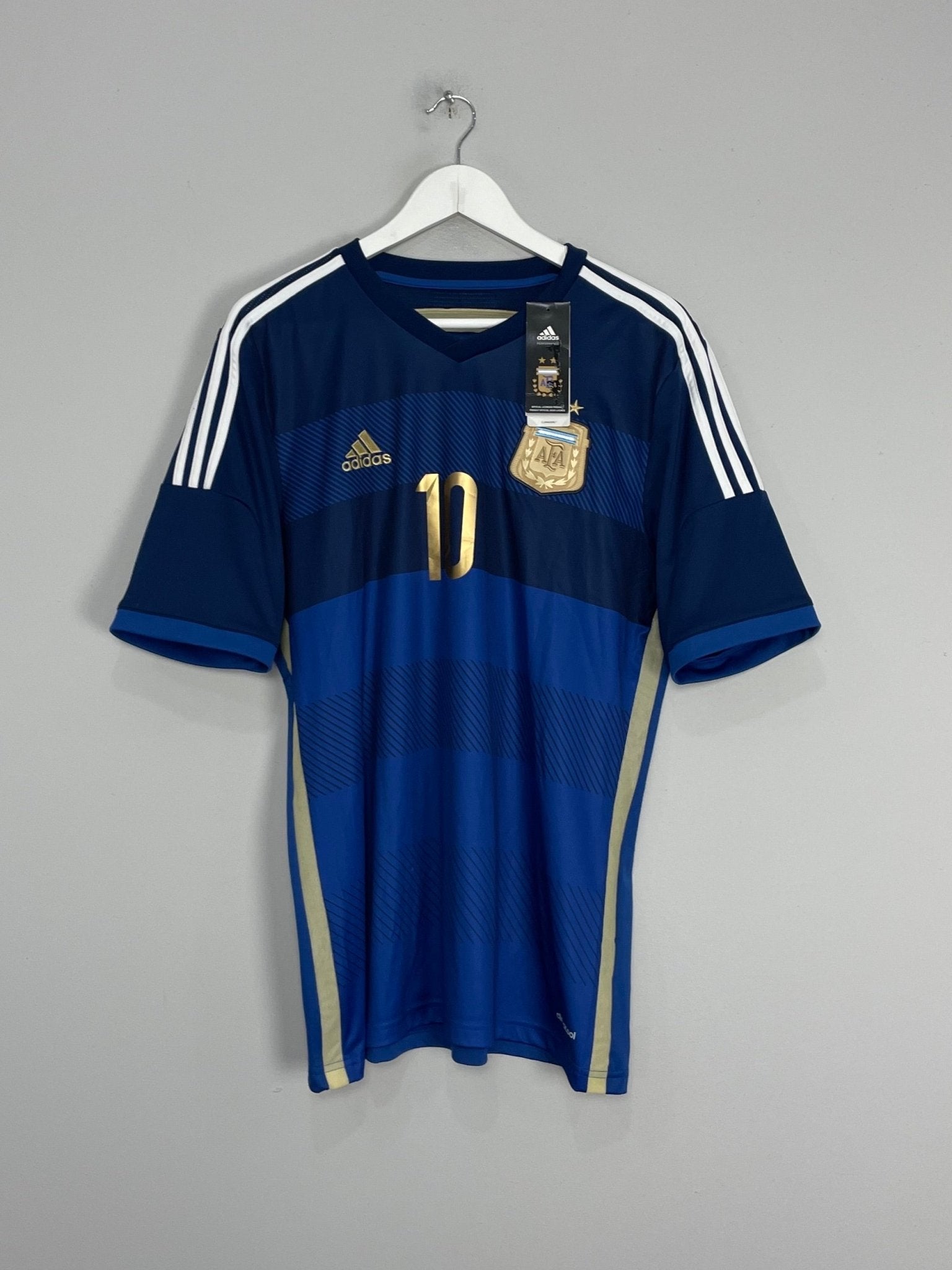 Shop 2014/15 ARGENTINA MESSI #10 *BNWT* AWAY SHIRT (L) ADIDAS, classic football shirts, vintage football shirts & retro soccer jerseys at Cult Kits