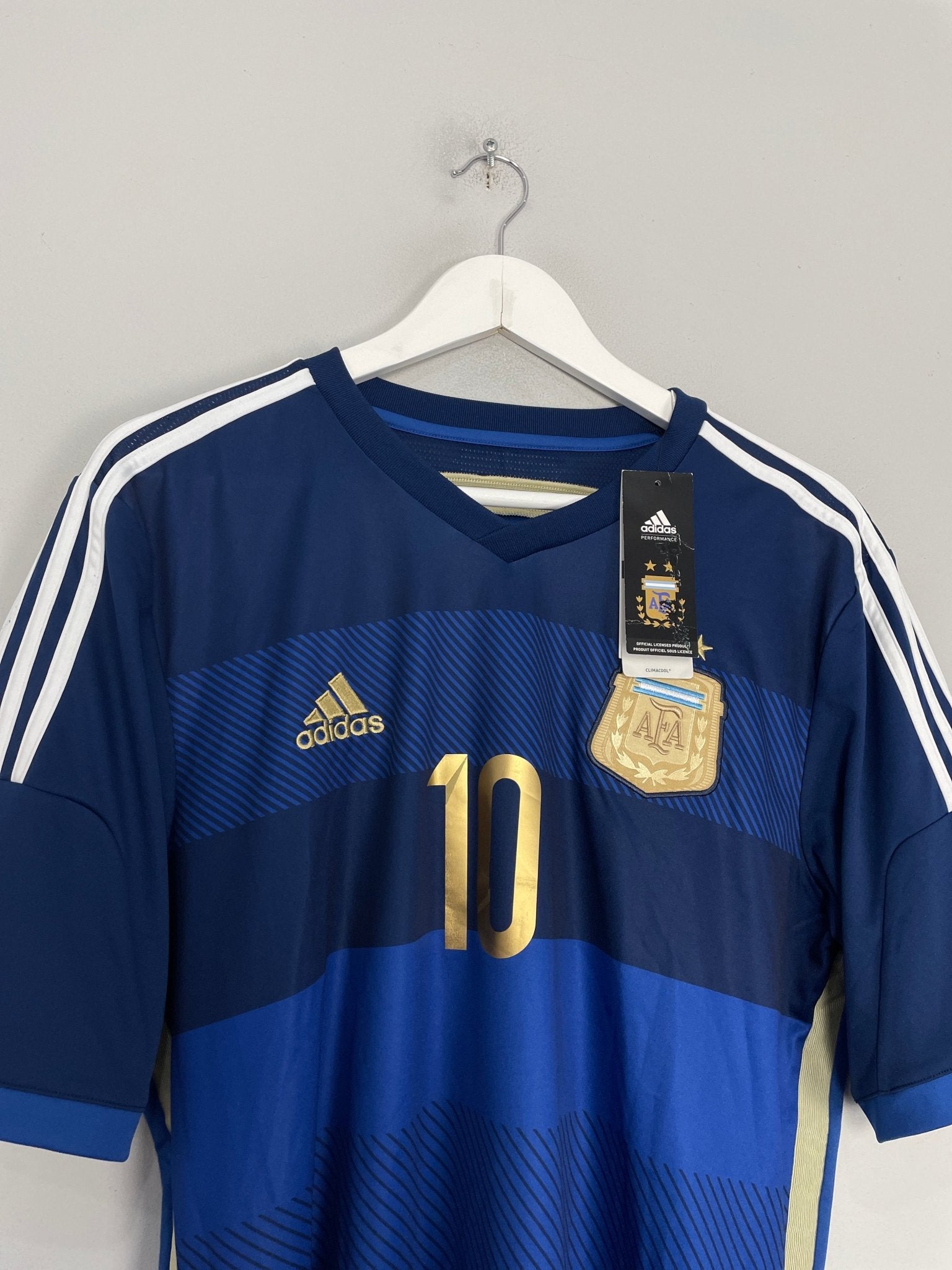 Shop 2014/15 ARGENTINA MESSI #10 *BNWT* AWAY SHIRT (L) ADIDAS, classic football shirts, vintage football shirts & retro soccer jerseys at Cult Kits