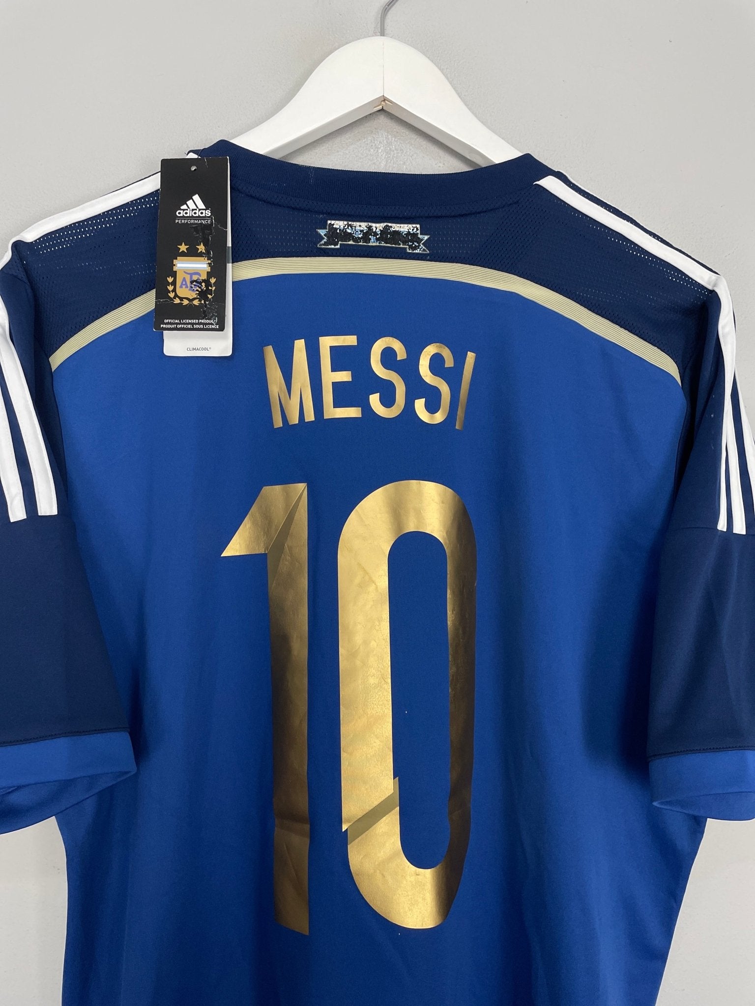 Shop 2014/15 ARGENTINA MESSI #10 *BNWT* AWAY SHIRT (L) ADIDAS, classic football shirts, vintage football shirts & retro soccer jerseys at Cult Kits