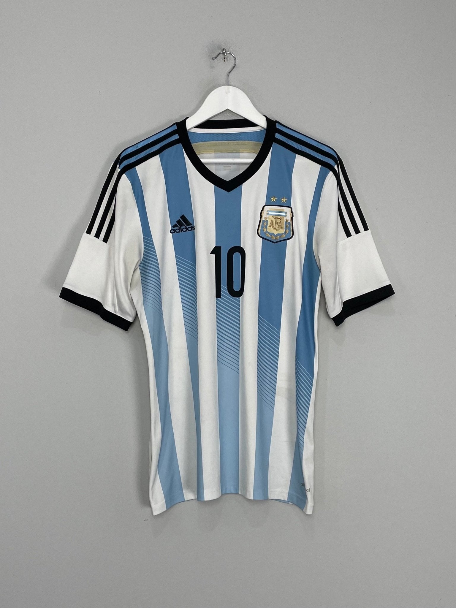 Shop 2014/15 ARGENTINA MESSI #10 HOME SHIRT (L) ADIDAS, classic football shirts, vintage football shirts & retro soccer jerseys at Cult Kits