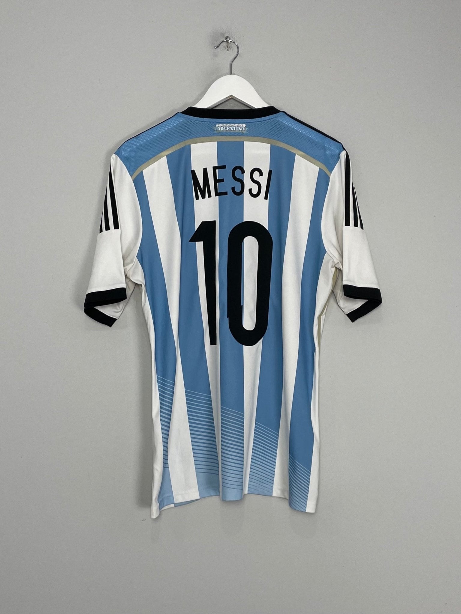 Shop 2014/15 ARGENTINA MESSI #10 HOME SHIRT (L) ADIDAS, classic football shirts, vintage football shirts & retro soccer jerseys at Cult Kits