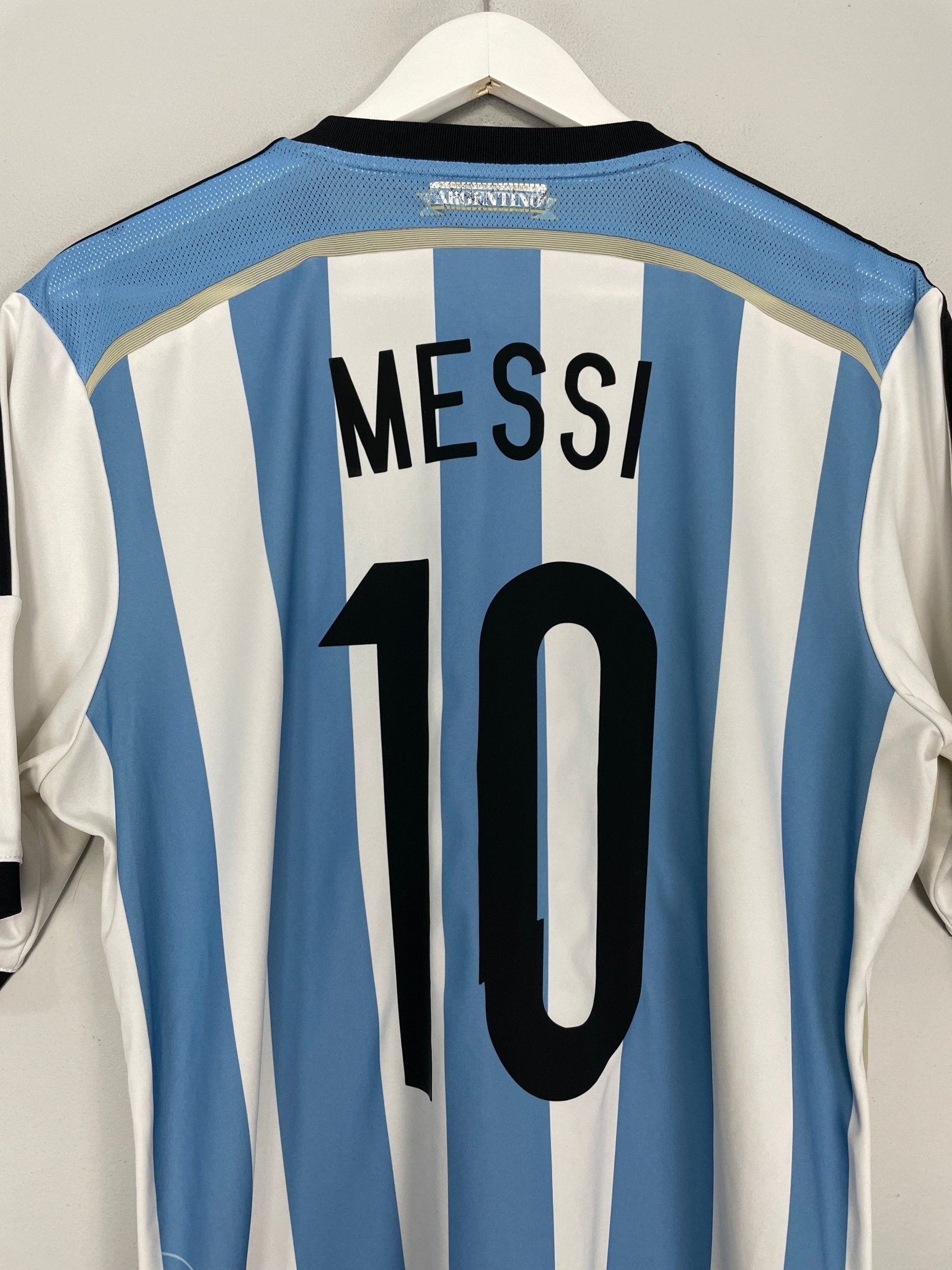 Shop 2014/15 ARGENTINA MESSI #10 HOME SHIRT (L) ADIDAS, classic football shirts, vintage football shirts & retro soccer jerseys at Cult Kits