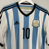 Shop 2014/15 ARGENTINA MESSI #10 HOME SHIRT (L) ADIDAS, classic football shirts, vintage football shirts & retro soccer jerseys at Cult Kits