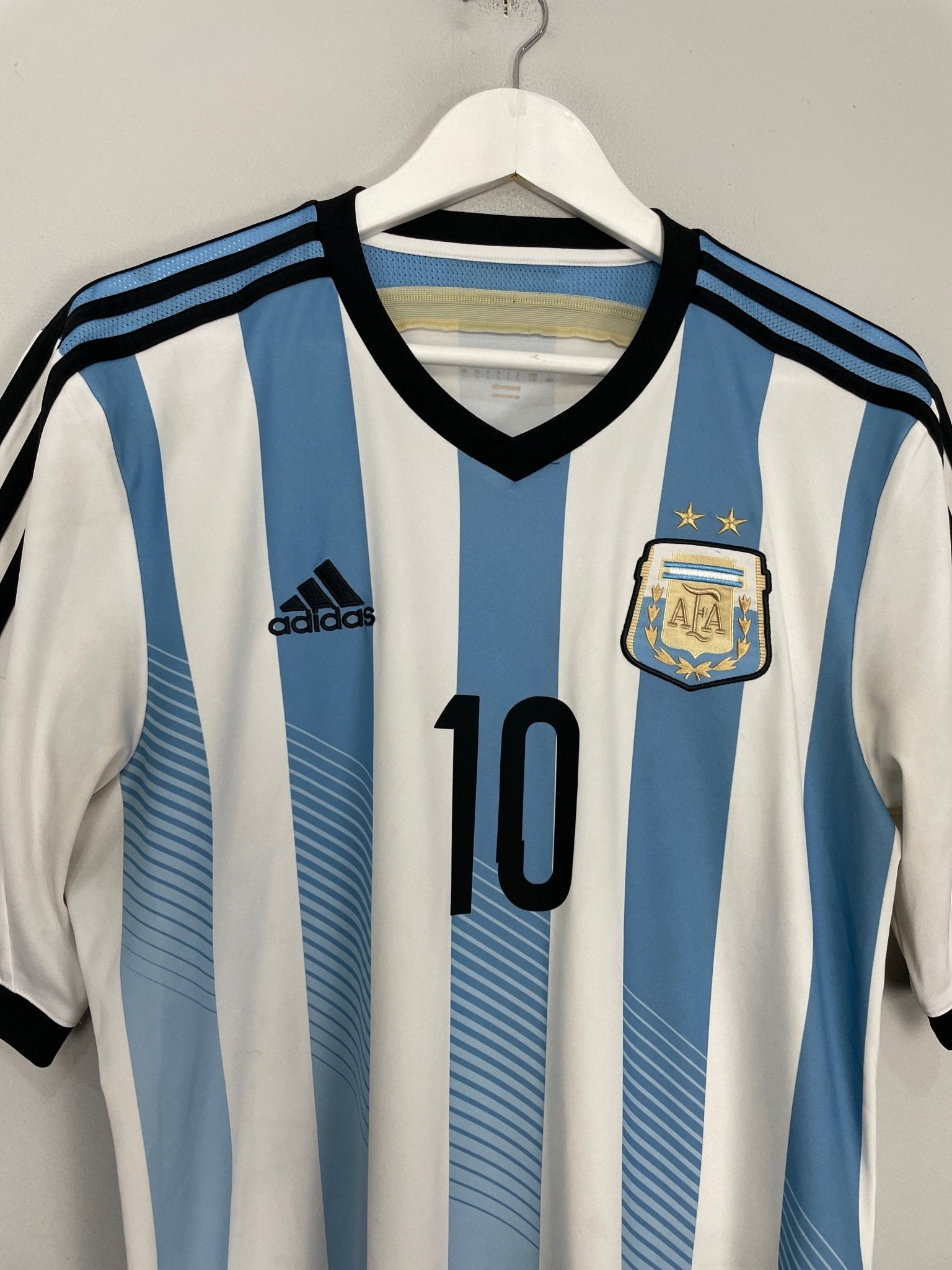 Shop 2014/15 ARGENTINA MESSI #10 HOME SHIRT (L) ADIDAS, classic football shirts, vintage football shirts & retro soccer jerseys at Cult Kits
