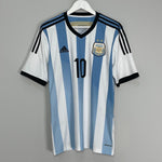 Shop 2014/15 ARGENTINA MESSI #10 HOME SHIRT (M) ADIDAS, classic football shirts, vintage football shirts & retro soccer jerseys at Cult Kits