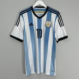 Shop 2014/15 ARGENTINA MESSI #10 HOME SHIRT (M) ADIDAS, classic football shirts, vintage football shirts & retro soccer jerseys at Cult Kits