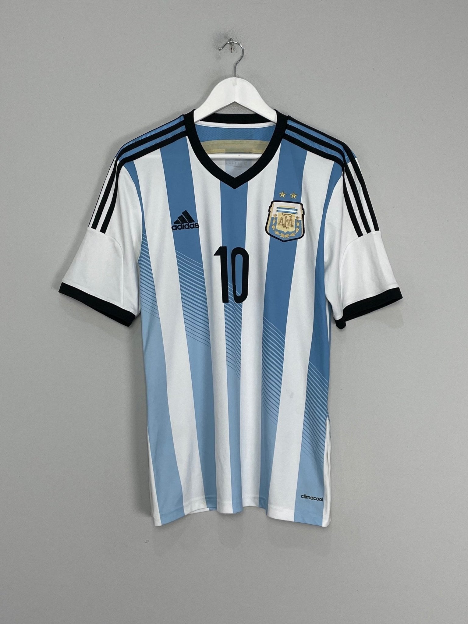 Shop 2014/15 ARGENTINA MESSI #10 HOME SHIRT (M) ADIDAS, classic football shirts, vintage football shirts & retro soccer jerseys at Cult Kits