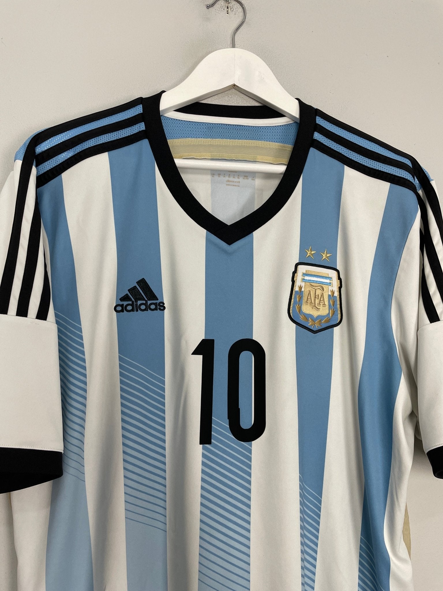 Shop 2014/15 ARGENTINA MESSI #10 HOME SHIRT (XL) ADIDAS, classic football shirts, vintage football shirts & retro soccer jerseys at Cult Kits