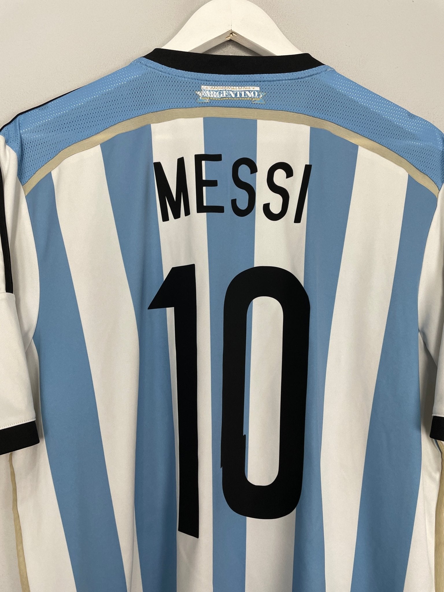Shop 2014/15 ARGENTINA MESSI #10 HOME SHIRT (XL) ADIDAS, classic football shirts, vintage football shirts & retro soccer jerseys at Cult Kits