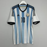 Shop 2014/15 ARGENTINA MESSI #10 HOME SHIRT (XL) ADIDAS, classic football shirts, vintage football shirts & retro soccer jerseys at Cult Kits