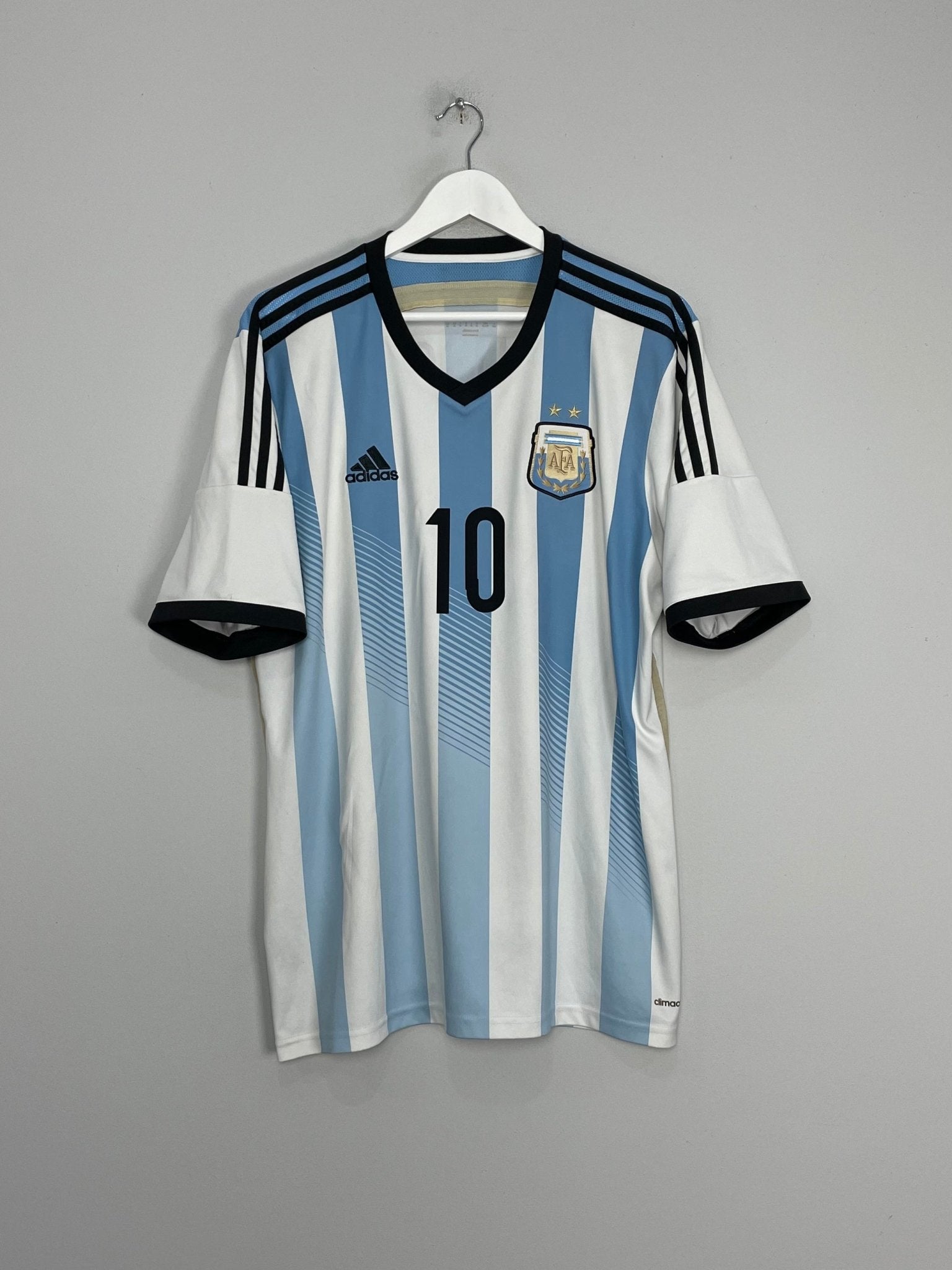 Shop 2014/15 ARGENTINA MESSI #10 HOME SHIRT (XL) ADIDAS, classic football shirts, vintage football shirts & retro soccer jerseys at Cult Kits
