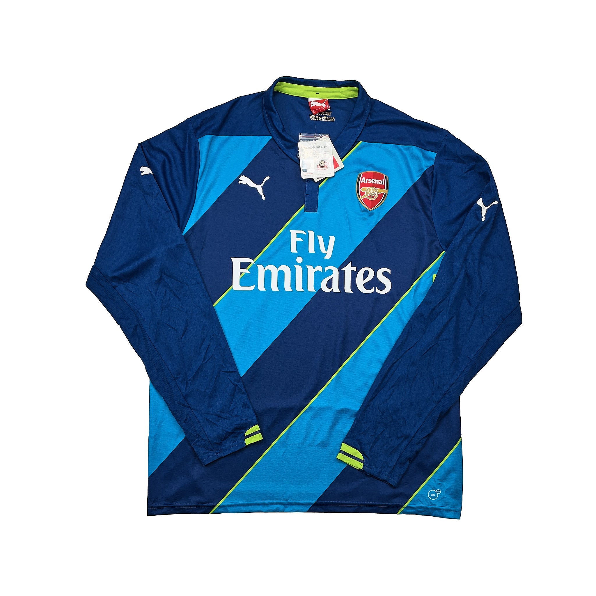 Buy 2014/15 Arsenal Bellerin 39 *BNWT* L/S Third Shirt (XL) Puma ~ Free worldwide shipping ~ Authentic Vintage Football Shirts from Cult Kits