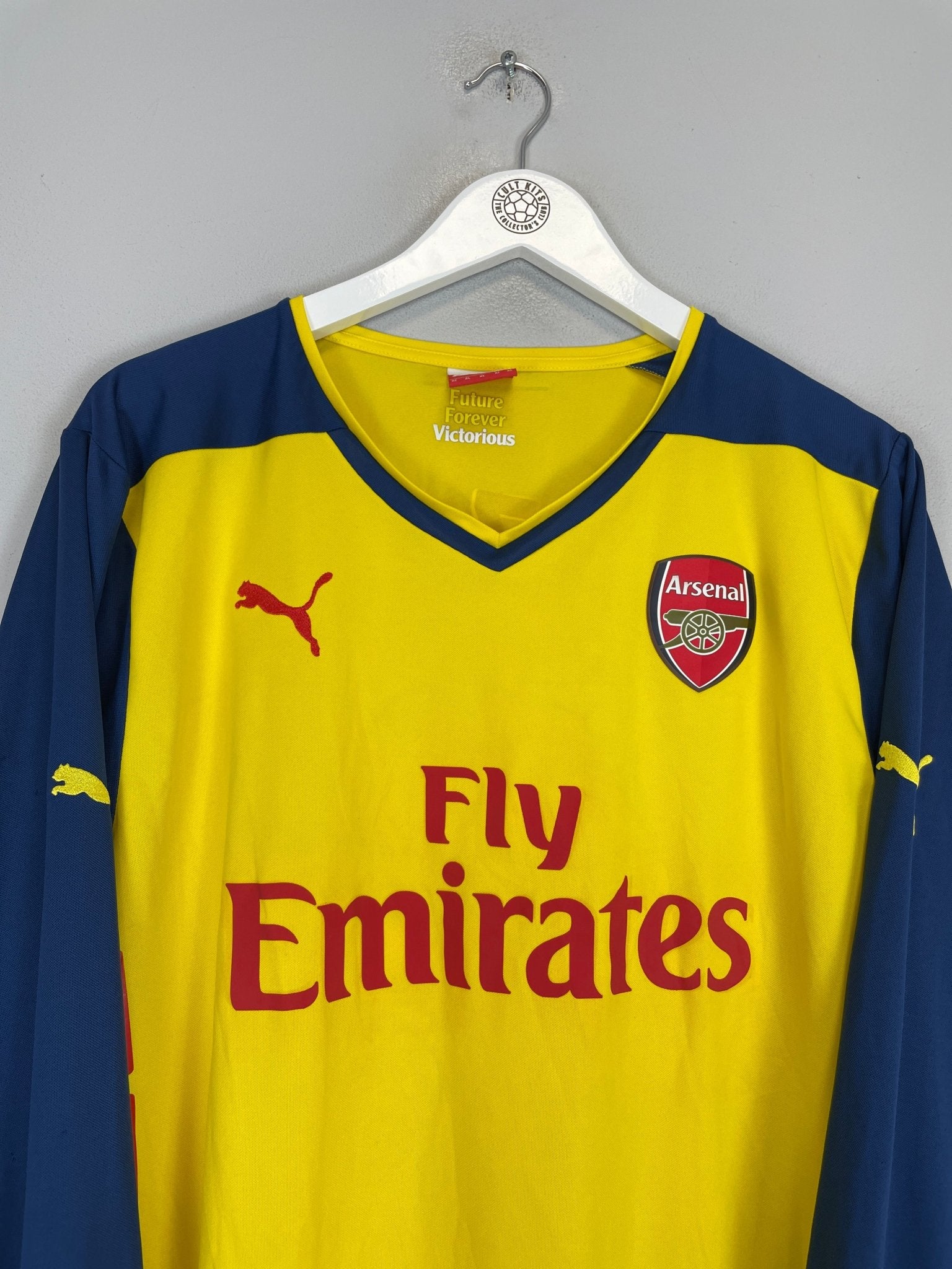 Shop 2014/15 ARSENAL OZIL #11 L/S AWAY SHIRT (XL) PUMA, classic football shirts, vintage football shirts & retro soccer jerseys at Cult Kits