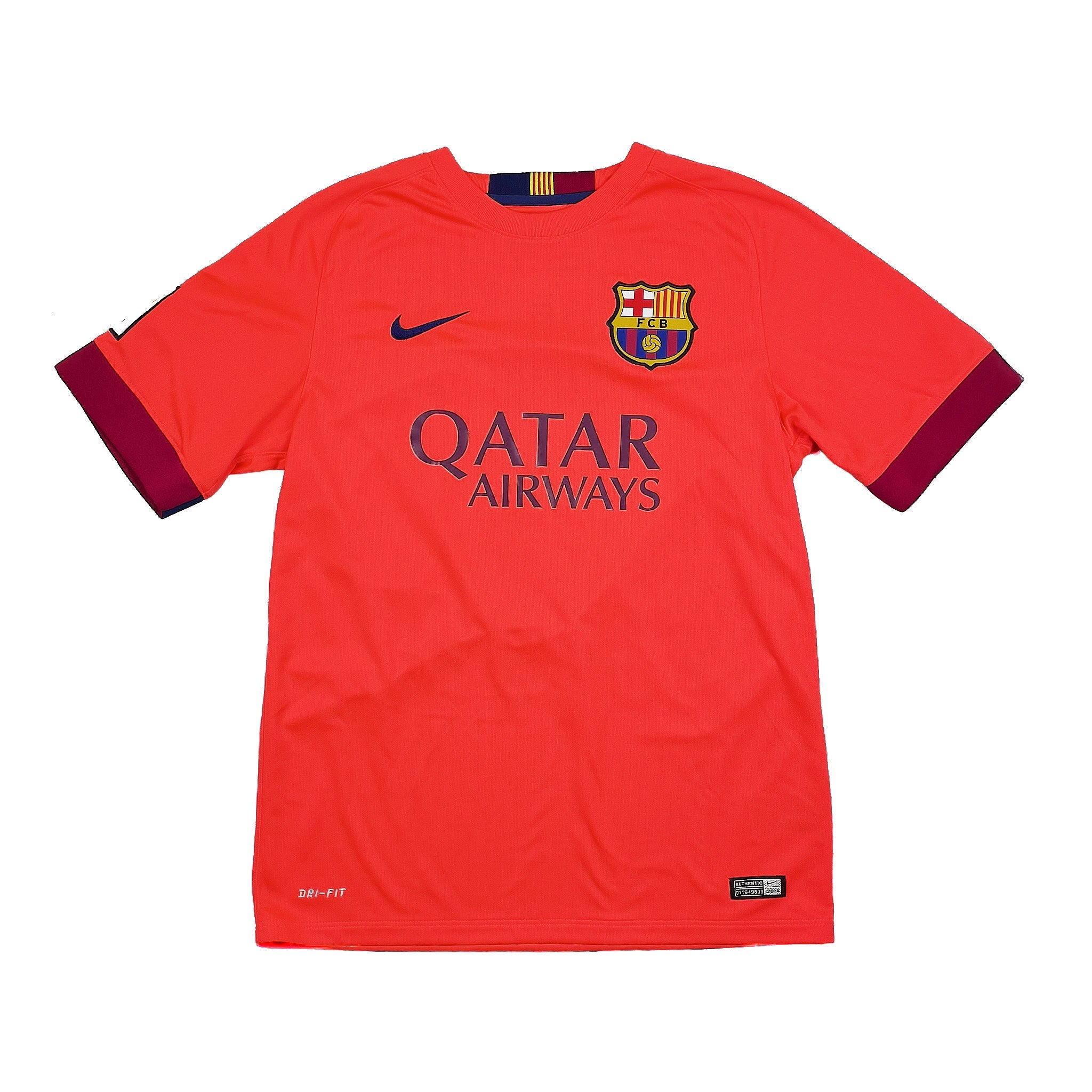 Buy 2014/15 BARCELONA A.INIESTA 8 AWAY SHIRT (M) NIKE ~ Free worldwide shipping available ~ Authentic Vintage Football Shirts from Cult Kits