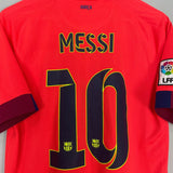 Shop 2014/15 BARCELONA MESSI #10 AWAY SHIRT (M) NIKE, classic football shirts, vintage football shirts & retro soccer jerseys at Cult Kits