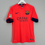 Shop 2014/15 BARCELONA MESSI #10 AWAY SHIRT (M) NIKE, classic football shirts, vintage football shirts & retro soccer jerseys at Cult Kits