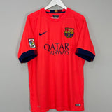 Shop 2014/15 BARCELONA MESSI #10 AWAY SHIRT (XL) NIKE, classic football shirts, vintage football shirts & retro soccer jerseys at Cult Kits