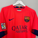 Shop 2014/15 BARCELONA MESSI #10 AWAY SHIRT (XL) NIKE, classic football shirts, vintage football shirts & retro soccer jerseys at Cult Kits