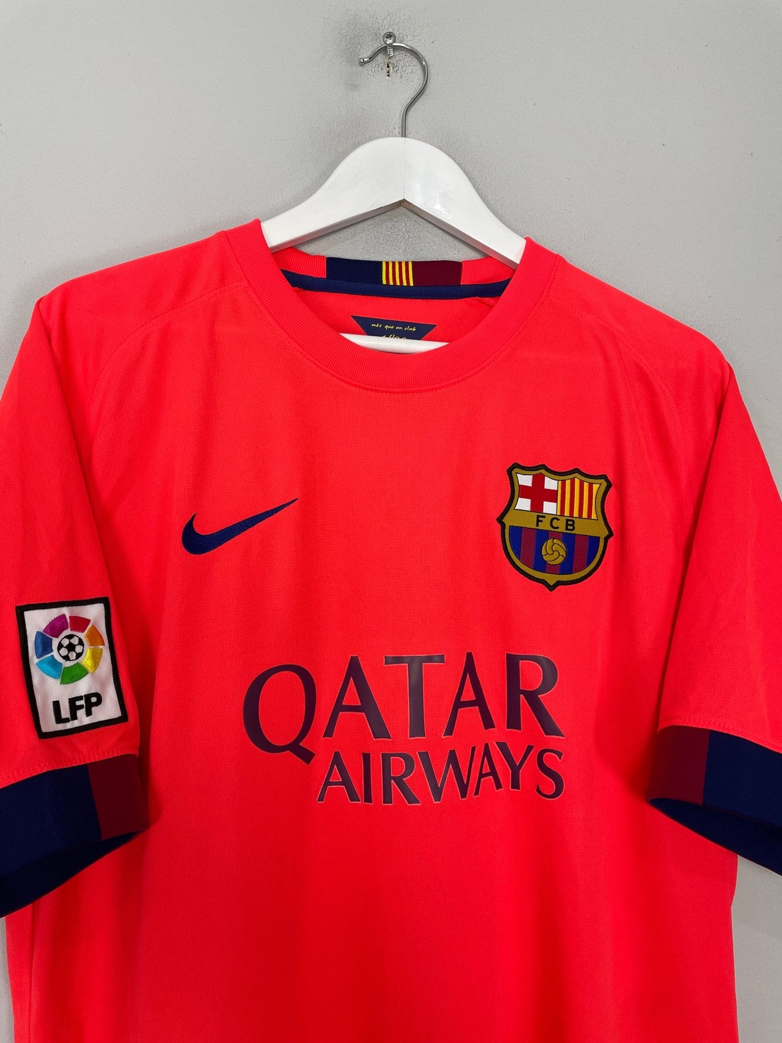 Shop 2014/15 BARCELONA MESSI #10 AWAY SHIRT (XL) NIKE, classic football shirts, vintage football shirts & retro soccer jerseys at Cult Kits