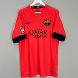 Shop 2014/15 BARCELONA MESSI #10 AWAY SHIRT (XL) NIKE, classic football shirts, vintage football shirts & retro soccer jerseys at Cult Kits