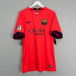 Shop 2014/15 BARCELONA MESSI #10 *BNWT* AWAY SHIRT (L) NIKE, classic football shirts, vintage football shirts & retro soccer jerseys at Cult Kits