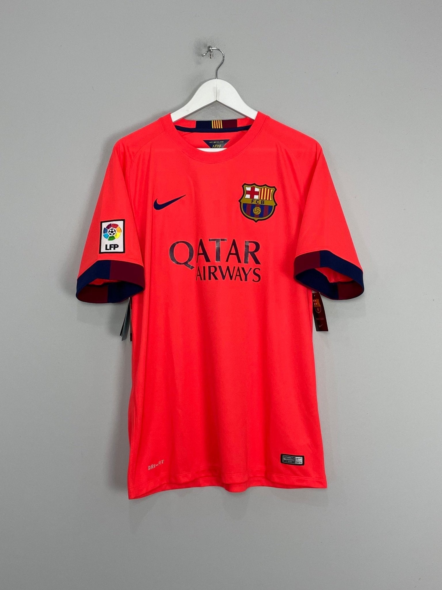 Shop 2014/15 BARCELONA MESSI #10 *BNWT* AWAY SHIRT (L) NIKE, classic football shirts, vintage football shirts & retro soccer jerseys at Cult Kits