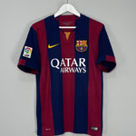 Shop 2014/15 BARCELONA MESSI #10 HOME SHIRT (M) NIKE, classic football shirts, vintage football shirts & retro soccer jerseys at Cult Kits