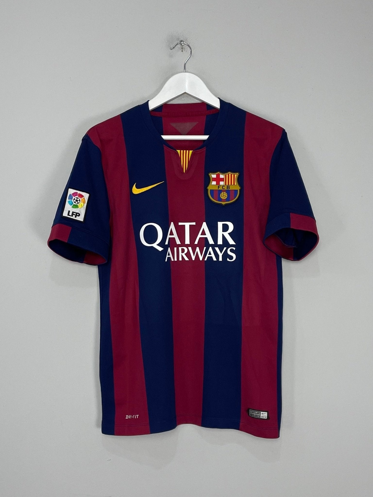 Shop 2014/15 BARCELONA MESSI #10 HOME SHIRT (M) NIKE, classic football shirts, vintage football shirts & retro soccer jerseys at Cult Kits