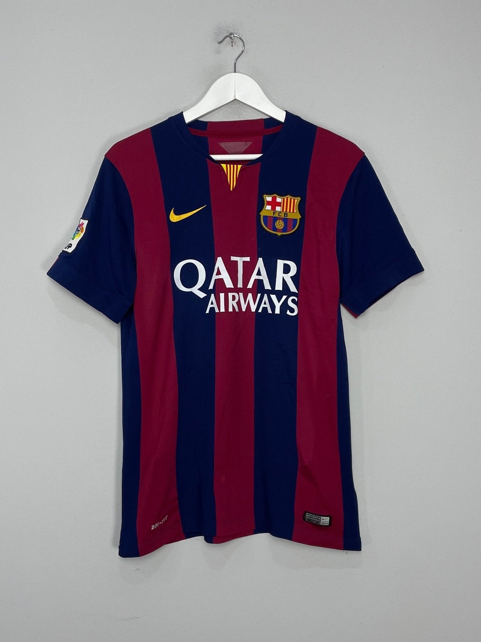 Shop 2014/15 BARCELONA MESSI #10 HOME SHIRT (M) NIKE, classic football shirts, vintage football shirts & retro soccer jerseys at Cult Kits