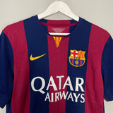 Shop 2014/15 BARCELONA MESSI #10 HOME SHIRT (M) NIKE, classic football shirts, vintage football shirts & retro soccer jerseys at Cult Kits