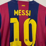 Shop 2014/15 BARCELONA MESSI #10 HOME SHIRT (M) NIKE, classic football shirts, vintage football shirts & retro soccer jerseys at Cult Kits
