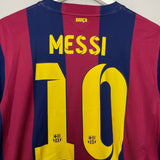 Shop 2014/15 BARCELONA MESSI #10 HOME SHIRT (M) NIKE, classic football shirts, vintage football shirts & retro soccer jerseys at Cult Kits