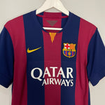 Shop 2014/15 BARCELONA MESSI #10 HOME SHIRT (M) NIKE, classic football shirts, vintage football shirts & retro soccer jerseys at Cult Kits