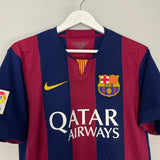 Shop 2014/15 BARCELONA MESSI #10 HOME SHIRT (M) NIKE, classic football shirts, vintage football shirts & retro soccer jerseys at Cult Kits