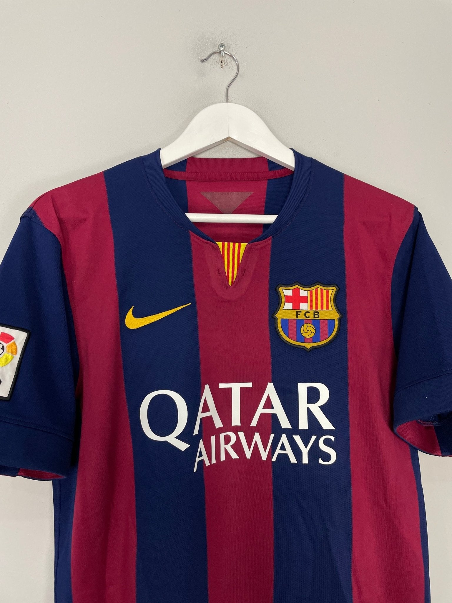 Shop 2014/15 BARCELONA MESSI #10 HOME SHIRT (M) NIKE, classic football shirts, vintage football shirts & retro soccer jerseys at Cult Kits