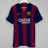 Shop 2014/15 BARCELONA MESSI #10 HOME SHIRT (M) NIKE, classic football shirts, vintage football shirts & retro soccer jerseys at Cult Kits