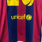 Shop 2014/15 BARCELONA MESSI #10 HOME SHIRT (M) NIKE, classic football shirts, vintage football shirts & retro soccer jerseys at Cult Kits