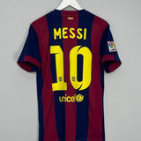 Shop 2014/15 BARCELONA MESSI #10 HOME SHIRT (M) NIKE, classic football shirts, vintage football shirts & retro soccer jerseys at Cult Kits